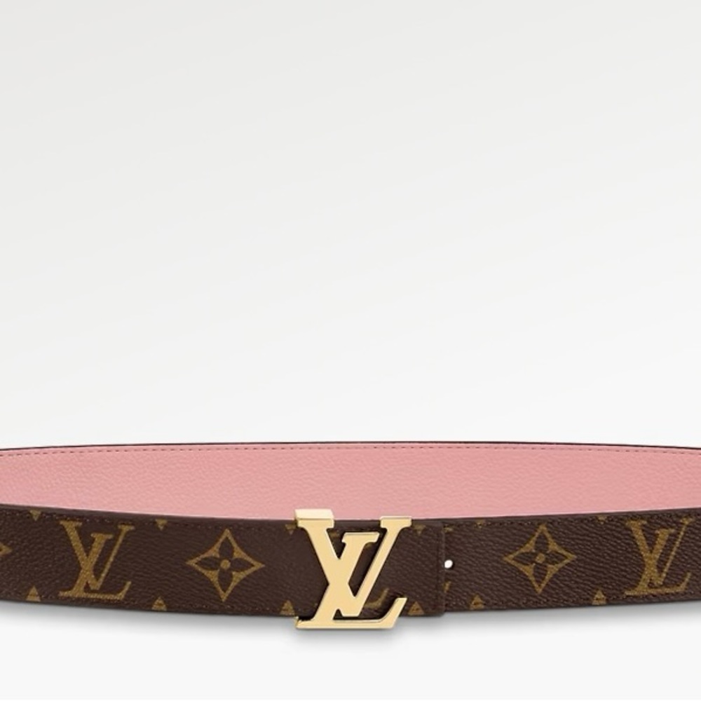 Brand New Louis Vuitton Rose Poudre  LV Initiales Reversible Belt Size 80CM - Picture 2 of 4